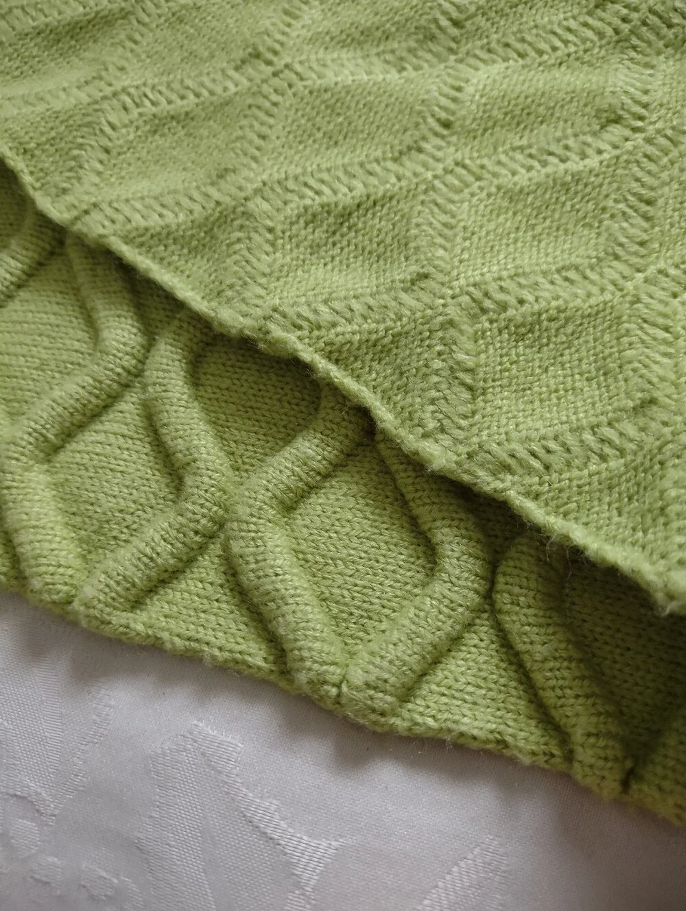 Nicole Miller Home Cable Knit Raised Textured Pattern Throw Blanket